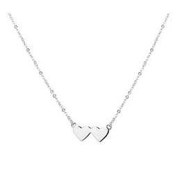 Blinckers Jewelry Huiscollectie 13.27126 ketting zilver dubbel hart 40-44 cm