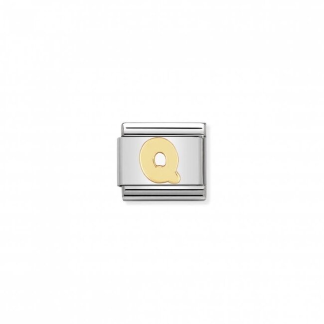 Nomination Nomination Schakel 030101-17 Composable Classic Staal met 18k Geelgouden Letter Q