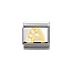 Nomination Nomination Schakel 030301-01 Composable Classic Staal met 18k Geelgouden letter A met Zirkonia