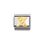 Nomination Nomination Schakel 030301-24 Composable Classic Staal met 18k Geelgouden Letter X met Zirkonia