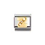 Nomination Nomination Schakel 030301-26 Composable Classic Staal met 18k Geelgouden  Letter Z met Zirkonia