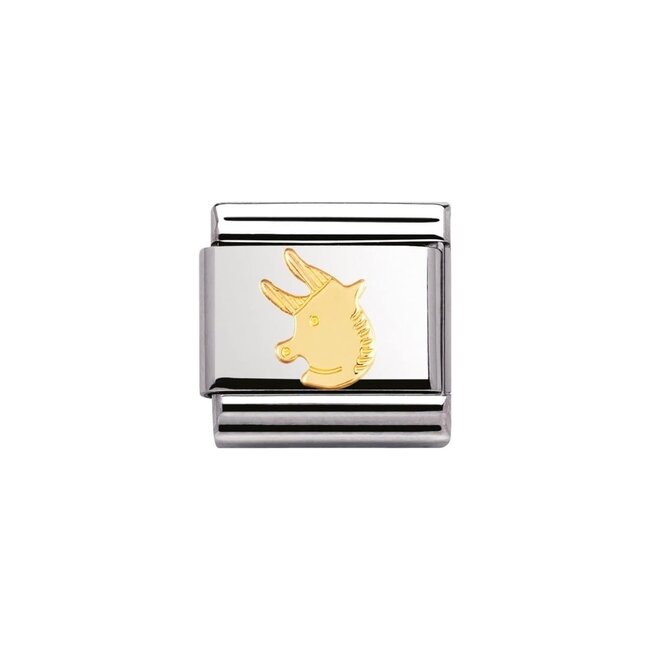 Nomination Nomination Schakel 030104-02 Composable Classic Staal met 18k Geelgouden Stier