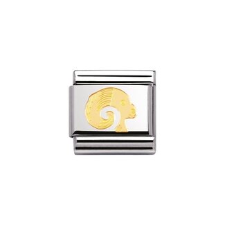 Nomination Nomination Schakel 030104-01 Composable Classic Staal met 18k Geelgouden Ram