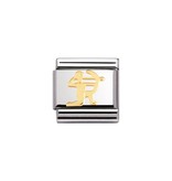 Nomination Nominiation Schakel 030104-09 Composable Classic Staal met 18k Geelgouden Horoscoop Boogschutter