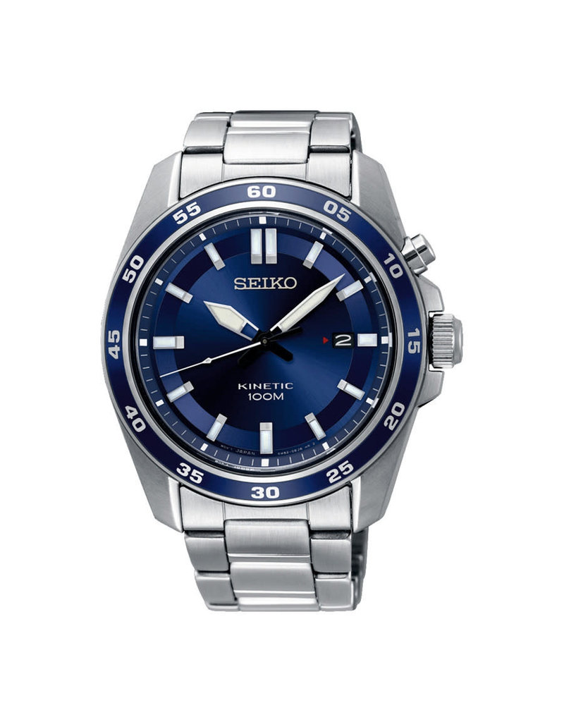 Seiko SKA783P1 Horloge Heren Kinetic Staal Blauw