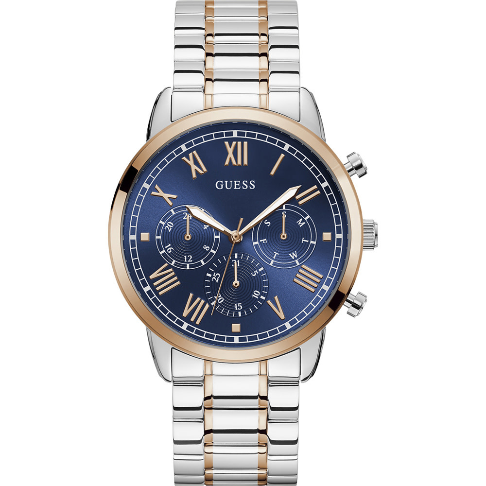 Heren horloge | The Boss Rosé goud en zwarte leren band | VNDX Amsterdam