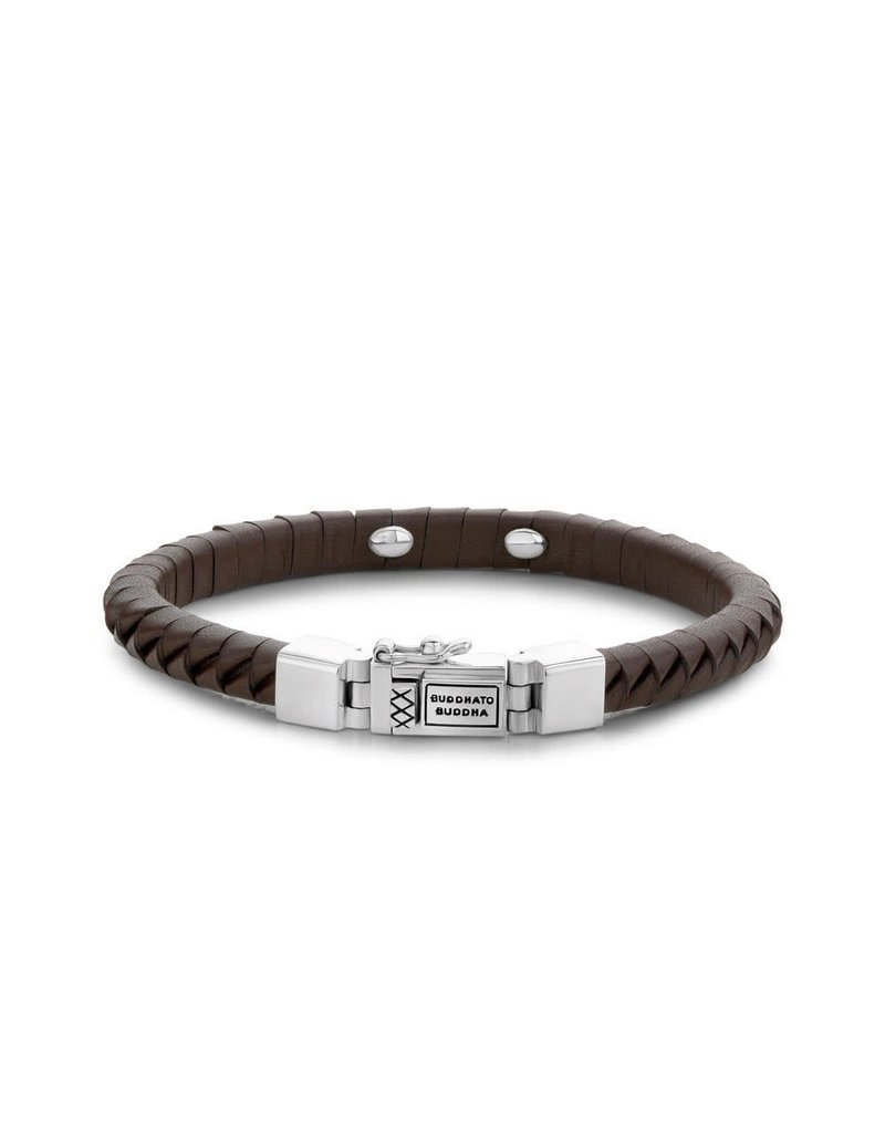 Buddha to Buddha 162BR Komang Small Leather Bracelet Brown - Men 21CM