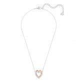 Swarovski Swarovski 5518868 collier dubbel hart rosé / zilver