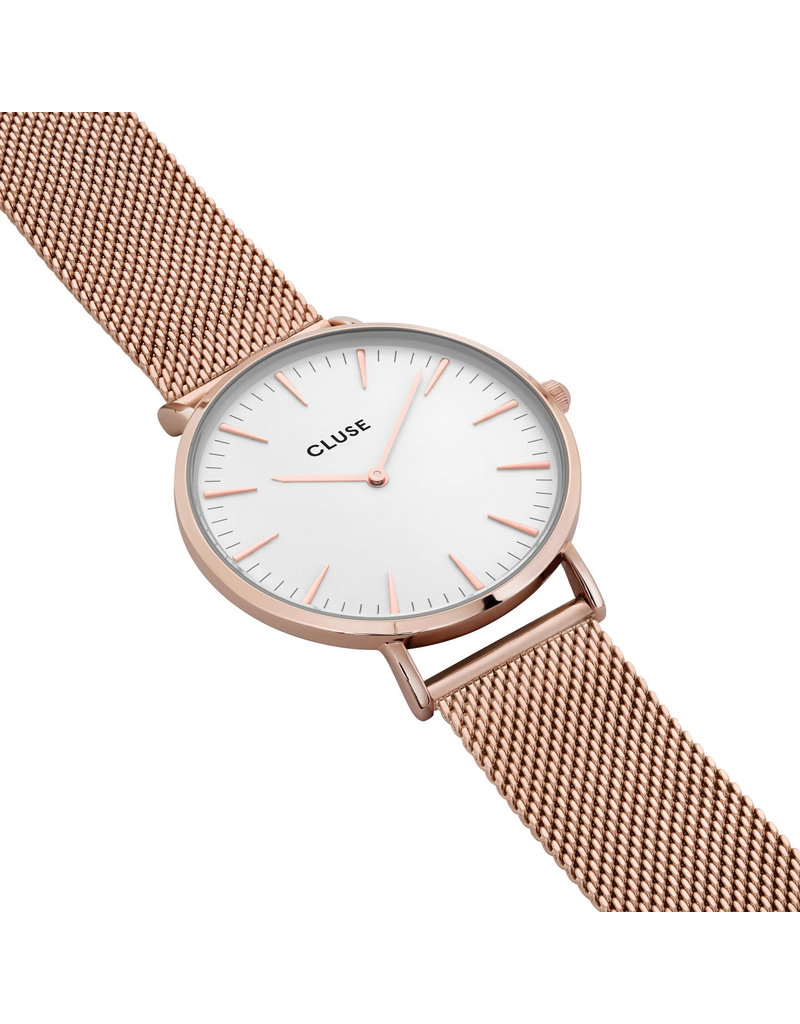 Cluse Cluse CW0101201001 Horloge La Boheme Mesh Rosé Gold