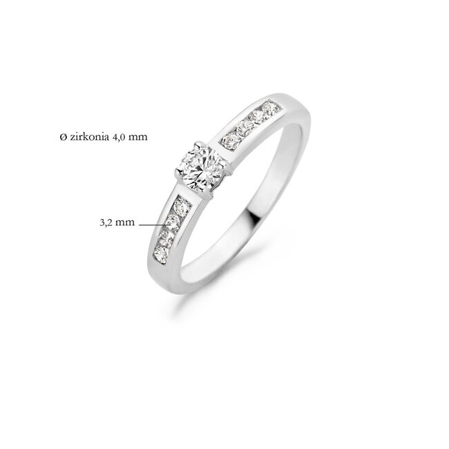 Blush 1125WZI/54 Ring 14 krt witgoud met zirkonia maat 54