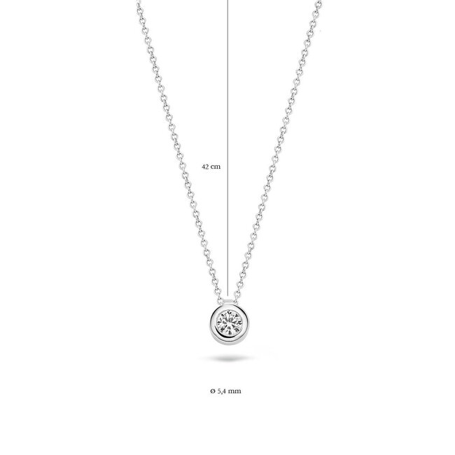 Blush 3067WZI  Ketting 14 krt witgoud met zirkonia