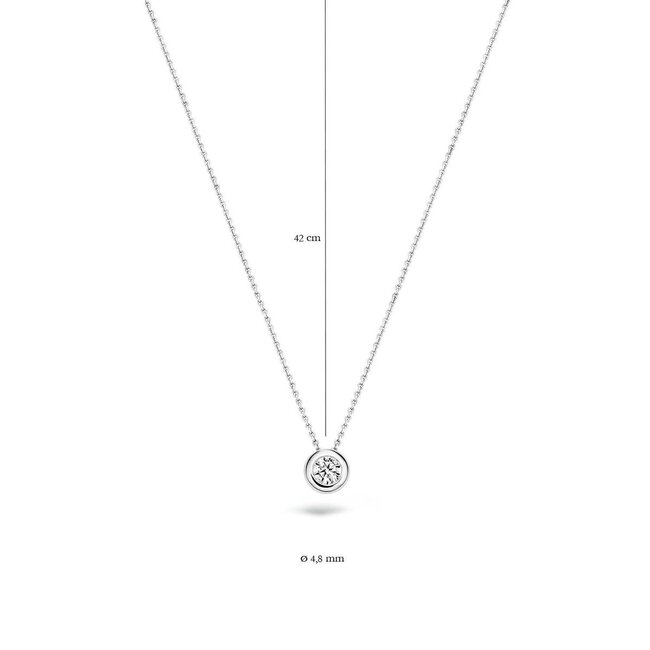 Blush 3052WZ Ketting 14 krt witgoud met zirkonia