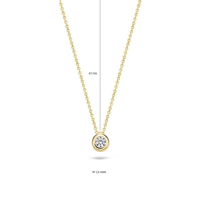 Blush 3067YZI Ketting 14 krt geelgoud met zirkonia