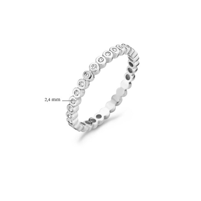 Blush 1120WZI/54 Ring 14 krt witgoud met zirkonia maat