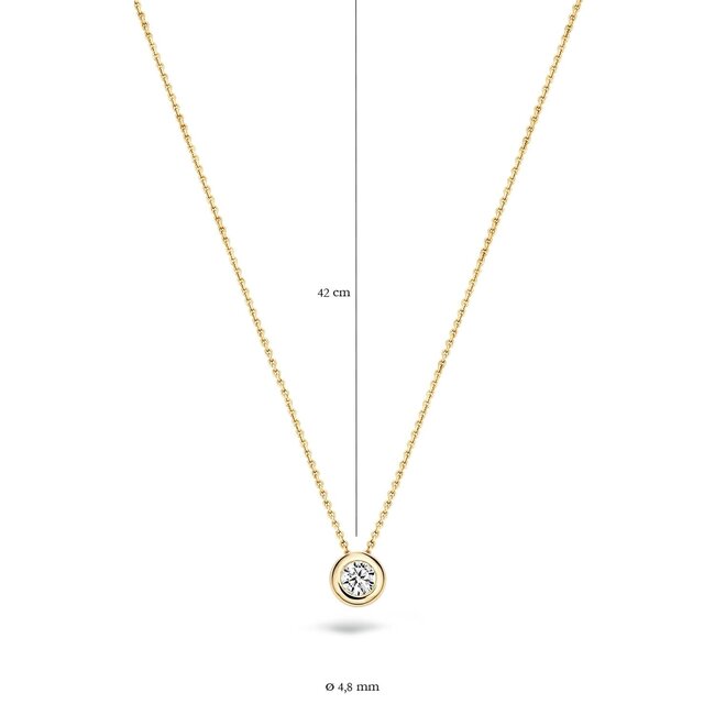Blush 3052YZI Ketting 14 krt geelgoud met zirkonia