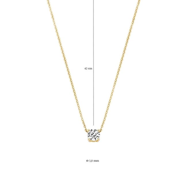 Blush 3049YZI Ketting 14 krt geelgoud met zirkonia