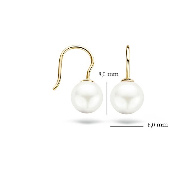 Blush 7050YPW Oorbellen 14 krt geelgoud met Swarovski parel