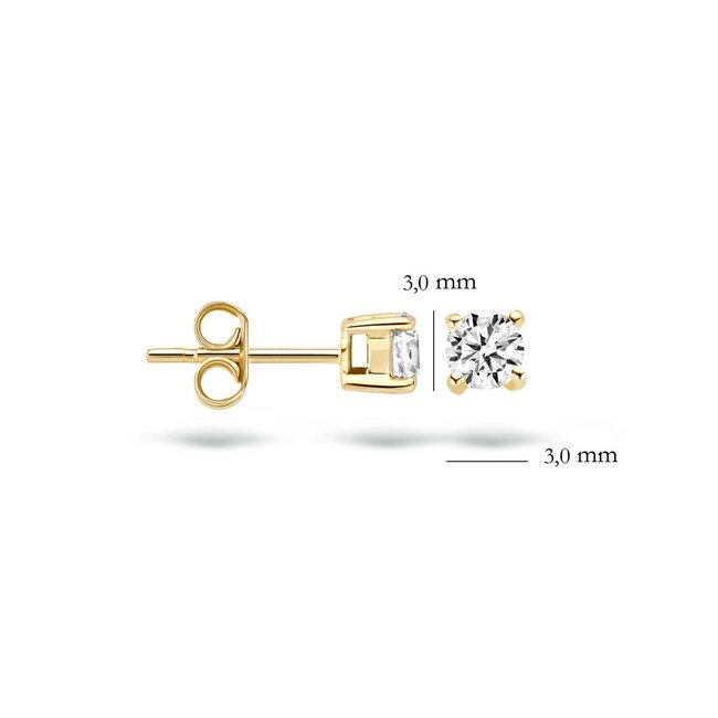 Blush 7128YZI Oorbellen 14 krt geelgoud met zirkonia