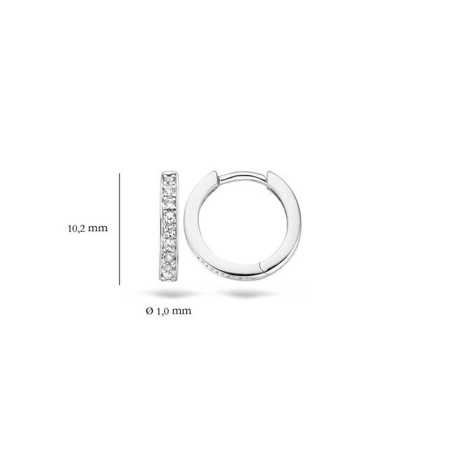 Blush 7129WZI Oorbellen 14 krt witgoud met zirkonia