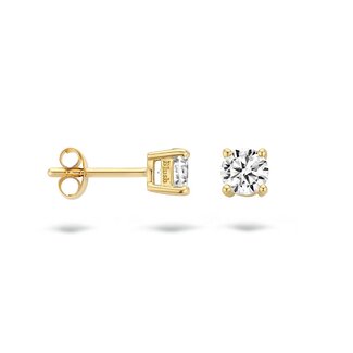 Blush Blush Oorbellen 7213YZI Oorstekers 14k Geelgoud met Zirkonia 4.5mm