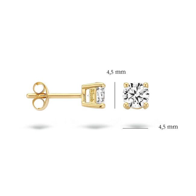 Blush 7213YZI Oorbellen 14 krt geelgoud met zirkonia