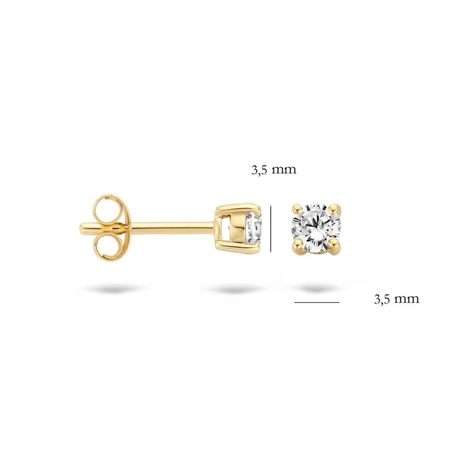 Blush 7212YZI Oorbellen 14 krt geelgoud met zirkonia