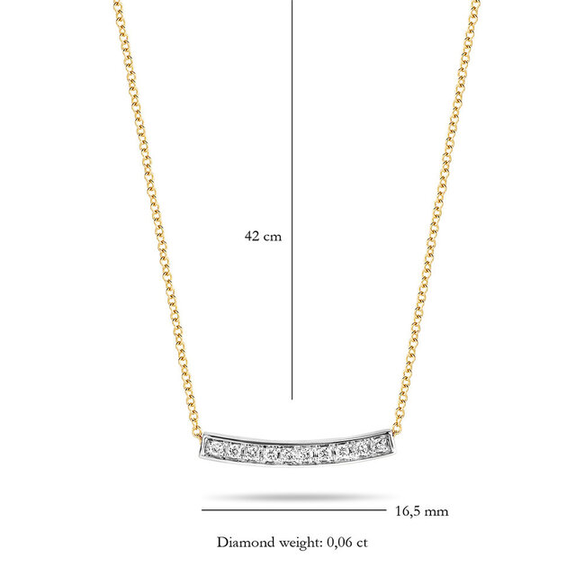 Blush 3605BDI Collier 14 krt geelgoud met diamant