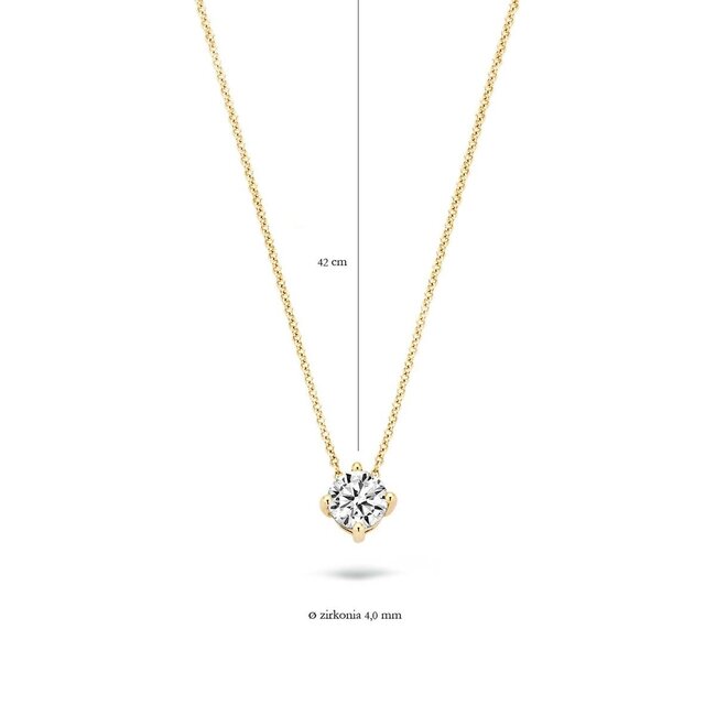 Blush 3057YZI Ketting 14 krt geelgoud met zirkonia