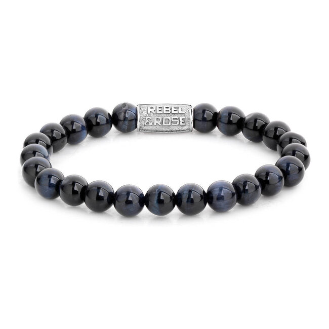 Rebel & Rose RR-80039-S-L Armband Tiger Blues - 8MM