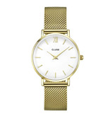 Cluse CW0101203007  Minuit Mesh Gold White horloge