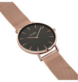 Cluse CW0101201003 LA Bohème Mesh Rose Gold Black horloge