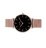 Cluse CW0101201003 LA Bohème Mesh Rose Gold Black horloge