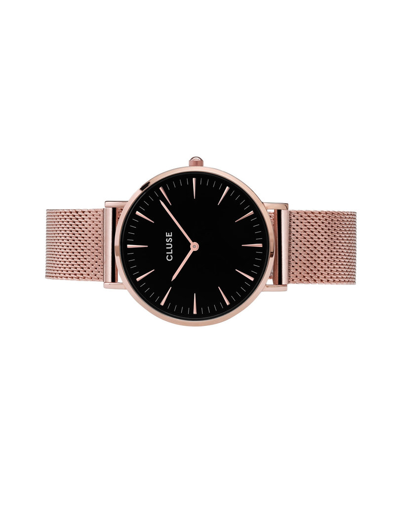 Cluse CW0101201003 LA Bohème Mesh Rose Gold Black horloge