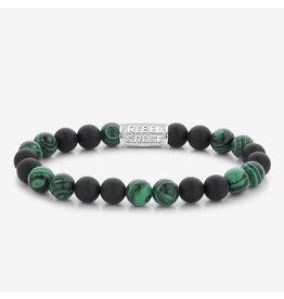 Rebel & Rose Rebel & Rose RR-80068-S-L Matt Malachite Twist 8mm L