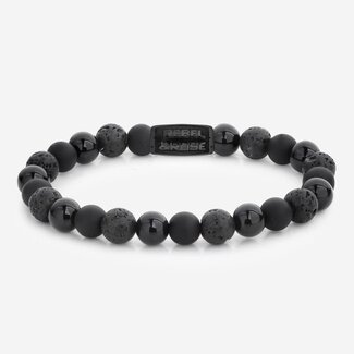 Rebel & Rose RR-80073-B-L Black Rocks all Black 8MM L
