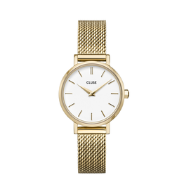 Cluse Cluse CW0101211001 Horloge La Boheme Petite Mesh White/Gold