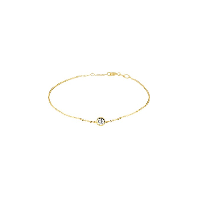 Blinckers Jewellery Huiscollectie 40.18565 Armband 14 Krt met Zirkonia