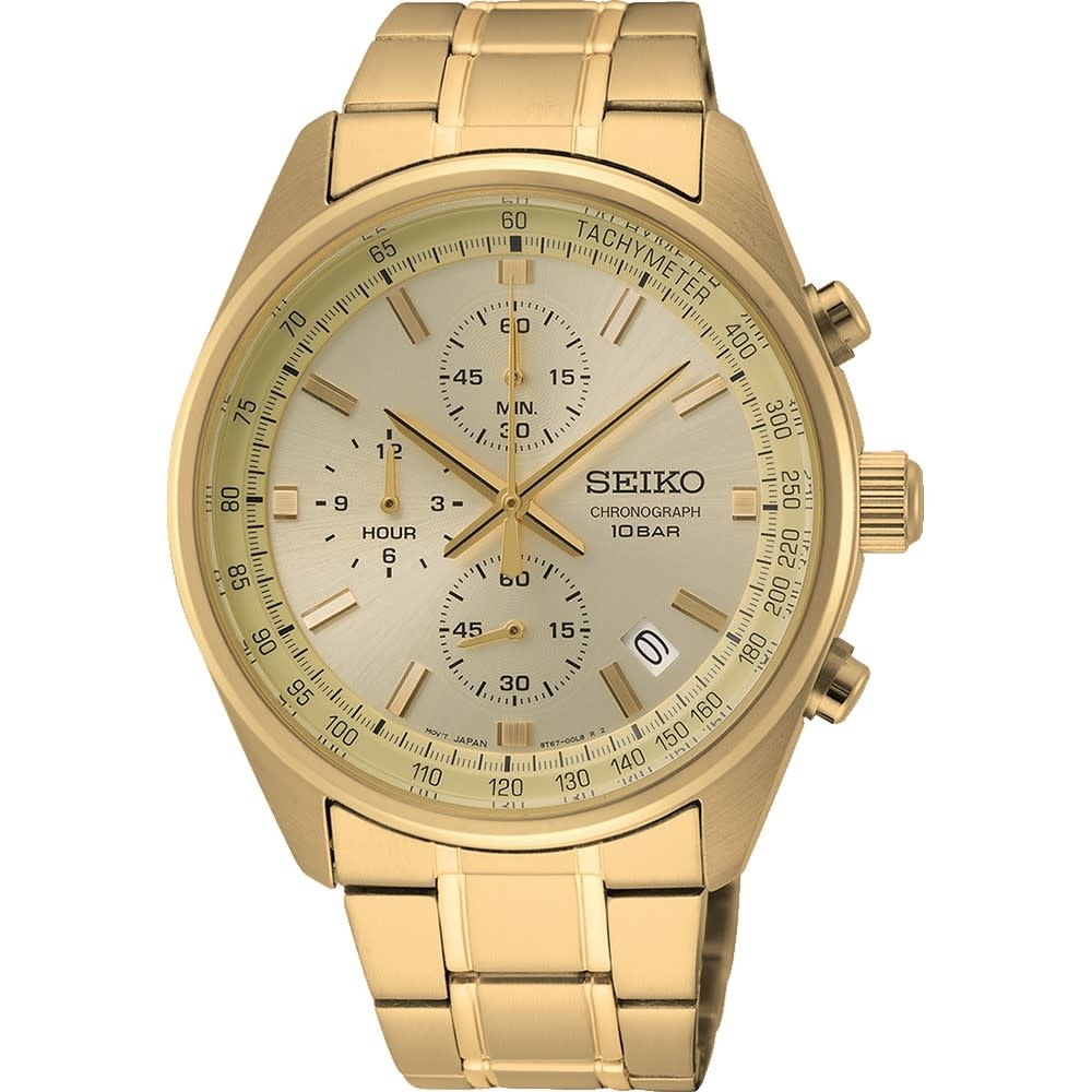 SSB382P1 heren horloge chrono staal double goud - Blinckers Jewels \u0026 Watches