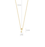 Blush Blush Collier met Hanger 3092YGO14k Geelgoud Ketting met Sleutel 42cm