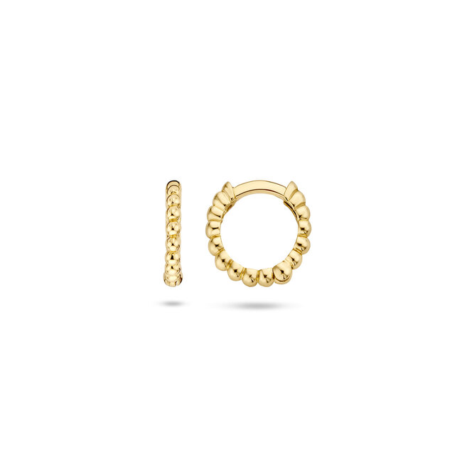 Blush Blush Oorbellen 7230YGO Oorringen 14k Geelgoud met Bolletjes Motief 9mm⌀