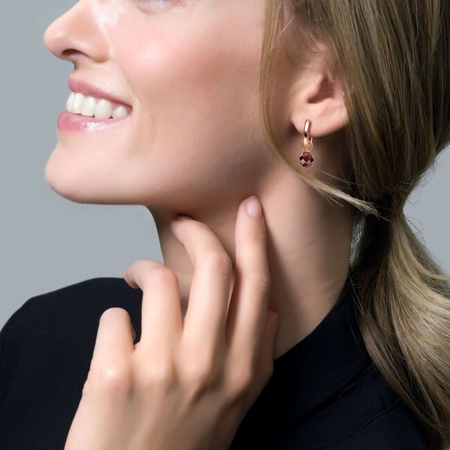 Blush 9046YZK oorbedel 14krt goud met bruin kristal