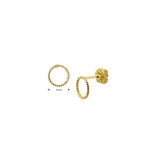 Blinckers Jewelry Huiscollectie Kasius 40.22767 Oorstekers 14 Krt goud cirkel