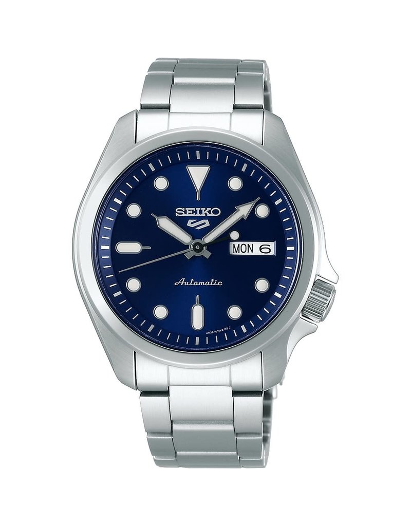 Seiko SRPE53K1 horloge  5Sports Automatic staal blauw
