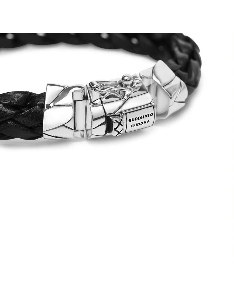 Buddha to Buddha 127BL F  Mangky  Leather Bracelet Black