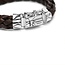 Buddha to Buddha Buddha to Buddha Armband 127BR F  Mangky Bruin Leer met Zilveren Sluiting Maat F
