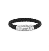 Buddha to Buddha 126BL F  Mangky Small Leather Bracelet Black