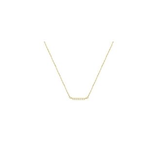 Blinckers Jewellery Huiscollectie 40.19029 Collier Balkje Zirkonia 14krt Goud 41+4 cm