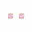 Tiny Tips TT-744 Oorbellen zirkonia - pink/gold plated - 4mm