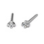 Tiny Tips TT-740W Oorbellen cubic zirkonia - Stainless steel - 2mm
