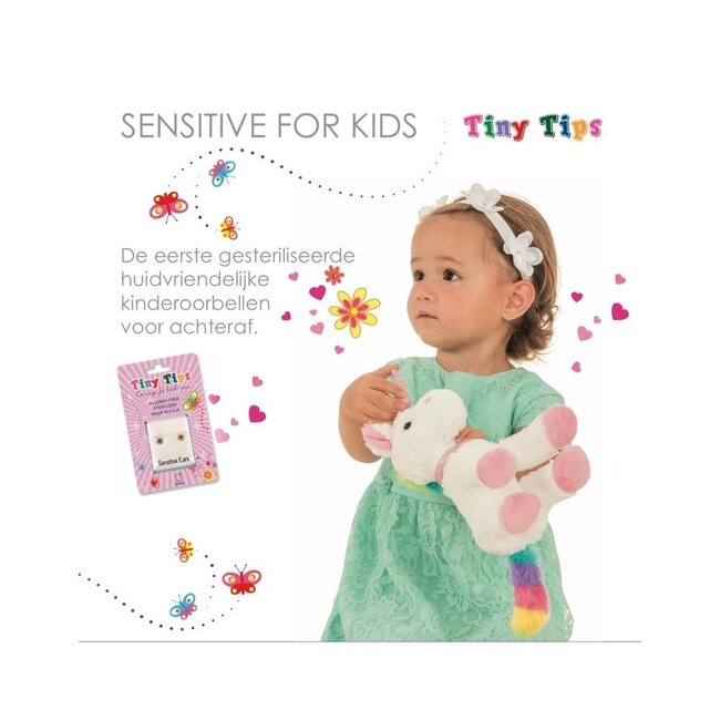 Tiny Tips TT-741W Oorbellen zirkonia - Gold plated - 3mm